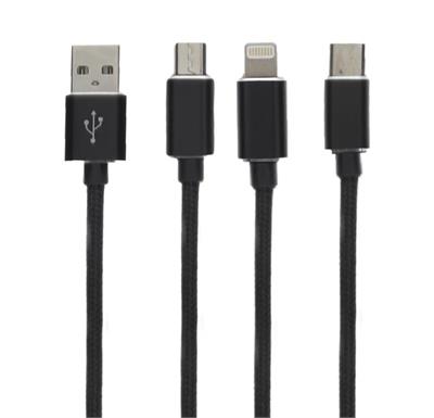 برای اطلاع از قیمت عمده تماس حاصل فرمایید

کابل تبدیل USB به microUSB / لایتنینگ / USB-C کملیون مدل CDC016 طول 1 متر