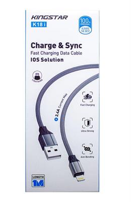 برای اطلاع از قیمت عمده تماس حاصل فرمایید

کابل شارژ 1 متری USB به Lightning کینگ استار مدل K18 i