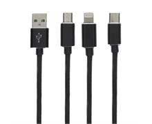 برای اطلاع از قیمت عمده تماس حاصل فرمایید

کابل تبدیل USB به microUSB / لایتنینگ / USB-C کملیون مدل CDC016 طول 1 متر