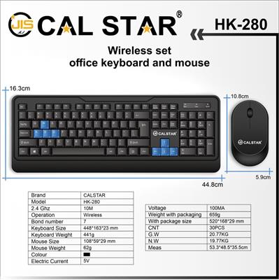 برای اطلاع از قیمت عمده تماس حاصل فرمایید 

موس و کیبورد بی سیم کال استار مدل HK_280